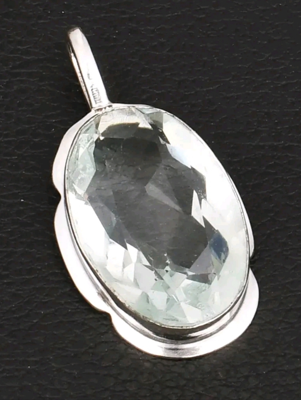 White Topaz Gemstone 925 Sterling Silver Ethnic Handmade Pendant Necklace